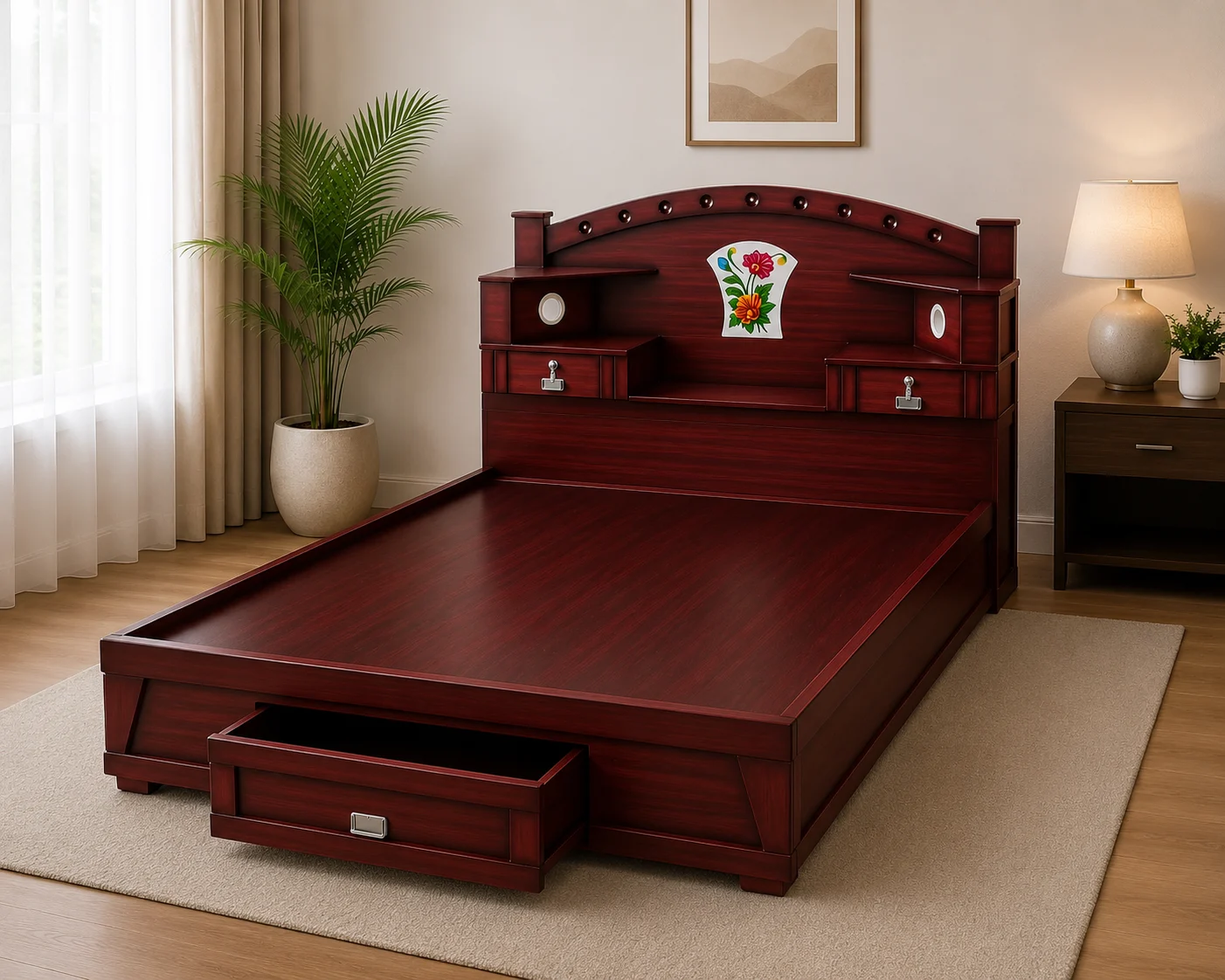 Crown Elite King Box Cot Rosewood