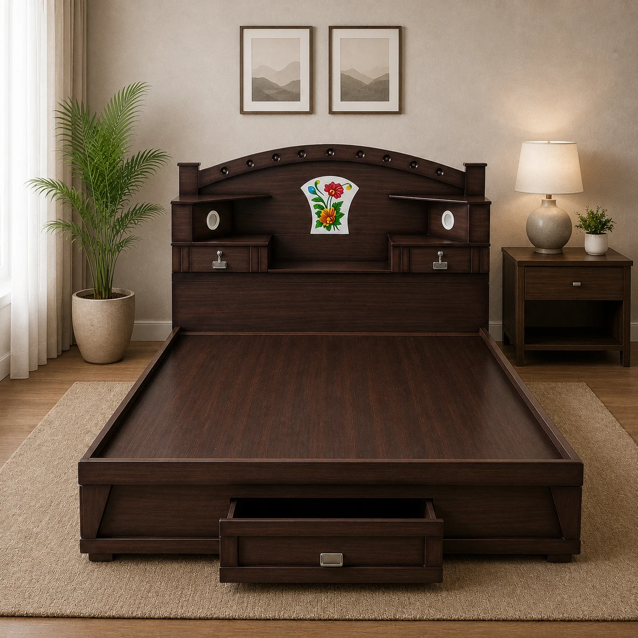 Crown Elite Queen Box Cot Wenge